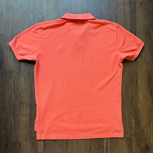 Vintage Polo by Ralph Lauren Coral Orange Polo Shirt Men’s M USA Made - Picture 3 of 9